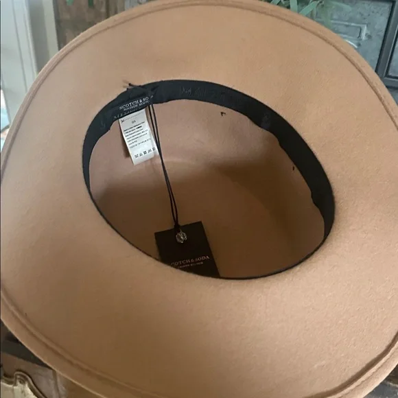SCOTCH & SODA MAISON SCOTCH TAN HAT ONE SIZE ATELIER NO. 3 NEW